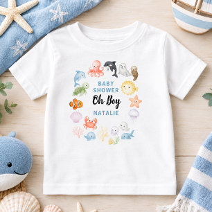 Süße Ozean Unterwasser-Tier-Baby-Party Baby T-shirt