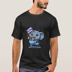 Süße Pad-Thai-Elefant Chang Thailand Liebe Nudel T-Shirt