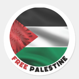 Süße palästinensische Wassermelonenflagge, Freihei Runder Aufkleber
