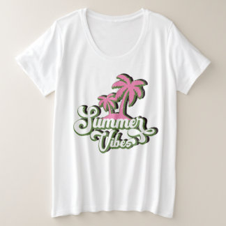 Süße Palmen Sommer Stimmung Wortkunst Große Größe T-Shirt