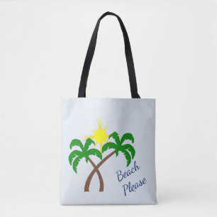 Süße Palmenstrand Bitte Tragetasche Tasche
