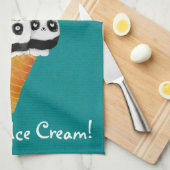 Süße Panda-Bärn-Eistüte Handtuch (Viertel Falte)