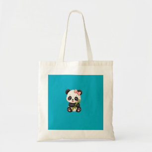 Süße Panda Blaue Block-Tasche Ästhetik Kawaii Tragetasche