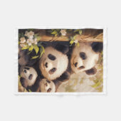Süße Panda-Familienbäume-Decke Fleecedecke (Vorderseite (Horizontal))