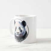 Süße Panda-Gesicht-Illustration Kaffeetasse (Vorderseite Links)