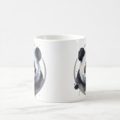 Süße Panda-Gesicht-Illustration Kaffeetasse (Mittel)