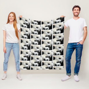 Süße Panda-Gesichter Muster Fleece-Decke Fleecedecke