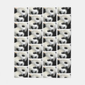Süße Panda-Gesichter Muster Fleece-Decke Fleecedecke (Vorderseite)