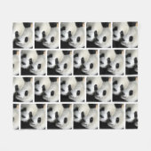 Süße Panda-Gesichter Muster Fleece-Decke Fleecedecke (Vorderseite (Horizontal))