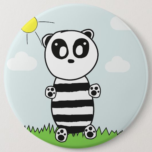 Süße Panda-Illustration Button (Vorderseite)