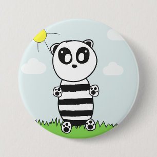 Süße Panda-Illustration Button
