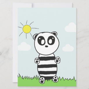 Süße Panda-Illustration Einladung