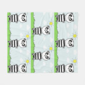 Süße Panda-Illustration Fleecedecke (Vorderseite (Horizontal))