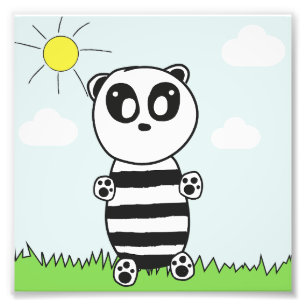 Süße Panda-Illustration Fotodruck