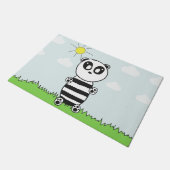 Süße Panda-Illustration Fußmatte (Schrägansicht)