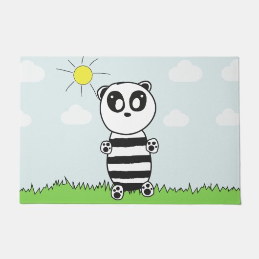 Süße Panda-Illustration Fußmatte (Vorderseite)