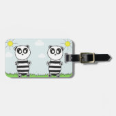 Süße Panda-Illustration Gepäckanhänger (Vorderseite horizontal)