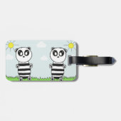 Süße Panda-Illustration Gepäckanhänger (Rückseite horizontal)