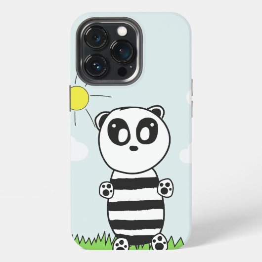 Süße Panda-Illustration iPhone Hülle (Hinten)