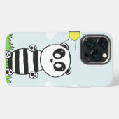 Süße Panda-Illustration iPhone Hülle (Rückseite (Horizontal))