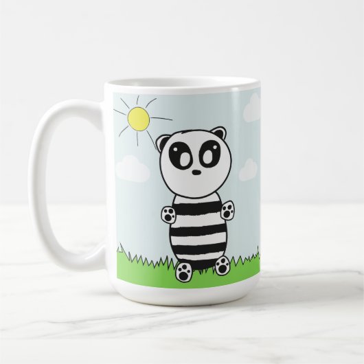 Süße Panda-Illustration Kaffeetasse (Links)