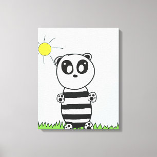 Süße Panda-Illustration Leinwanddruck