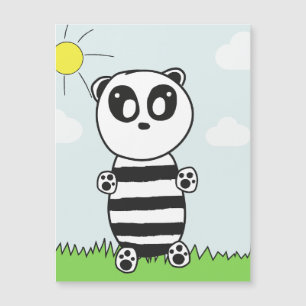 Süße Panda-Illustration Magnetkarte