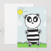 Süße Panda-Illustration Save The Date (Vorne/Hinten)