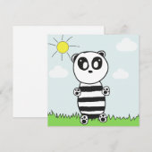 Süße Panda-Illustration Save The Date (Vorne/Hinten)