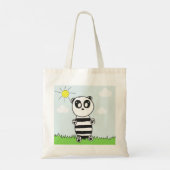 Süße Panda-Illustration Tragetasche (Rückseite)