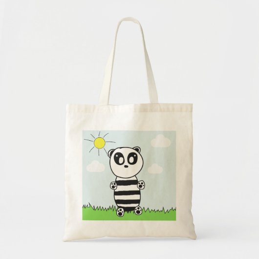 Süße Panda-Illustration Tragetasche (Vorne)