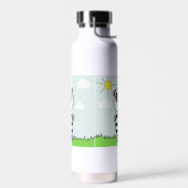Süße Panda-Illustration Trinkflasche (Links)