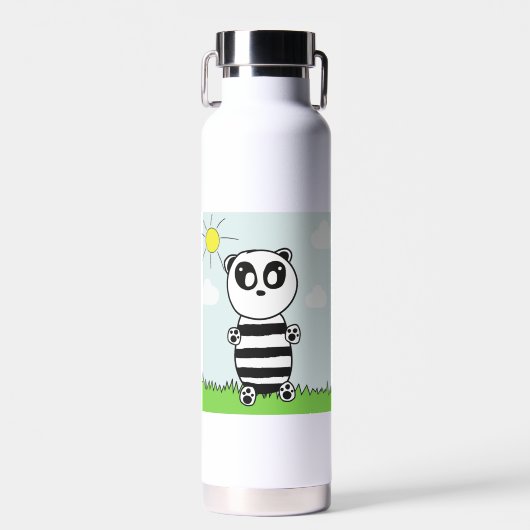 Süße Panda-Illustration Trinkflasche (Vorne)