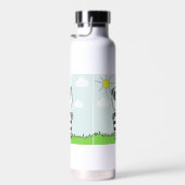 Süße Panda-Illustration Trinkflasche (Rechts)