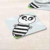 Süße Panda-Illustration Untersetzer (angewinkelt)