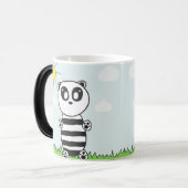Süße Panda-Illustration Verwandlungstasse (Vorderseite Links)