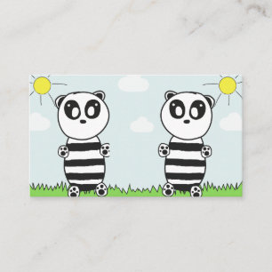 Süße Panda-Illustration Visitenkarte