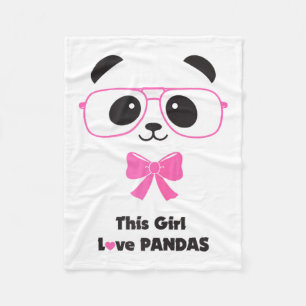 Süße Panda-liebende Mädchen lustige Gles Schleife  Fleecedecke