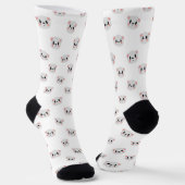 Süße Panda-Raster-Crew-Socken Socken (Gewinkelt)