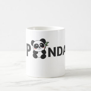Süße-Panda-Tasse - Ansprechende schwarz-weiße Tass Kaffeetasse