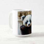 Süße Panda-Vibes Kaffeetasse (Vorderseite Links)