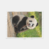 Süße Panda-Welpen-Sherpa-Decke Fleecedecke (Vorderseite (Horizontal))