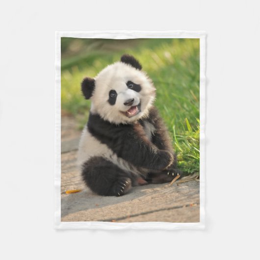 Süße Panda-Welpen-Sherpa-Decke Fleecedecke (Vorderseite)