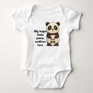 Süße Pandas-Familie Baby-Body – Anbetungswürdiges Baby Strampler