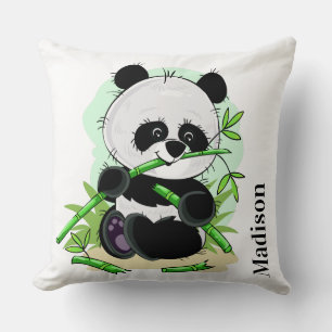 Süße Pandas-Kissen mit individuellem Namen Kissen