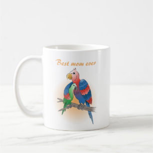 Süße Papageien Frohen Muttertag Kaffeetasse