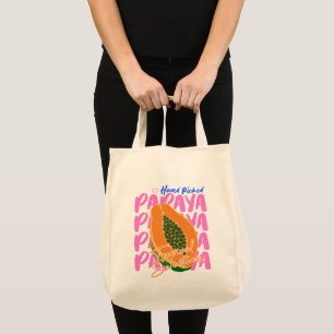 Süße Papaya Tropische Früchte Retro Sommer Ästheti Tragetasche
