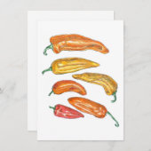 Süße Paprikaschoten Einladung (Vorne/Hinten)