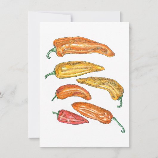 Süße Paprikaschoten Einladung (Vorderseite)