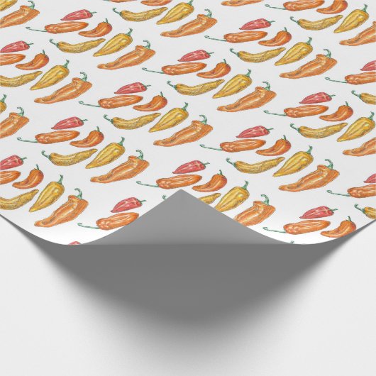 Süße Paprikaschoten Geschenkpapier (Ecke)